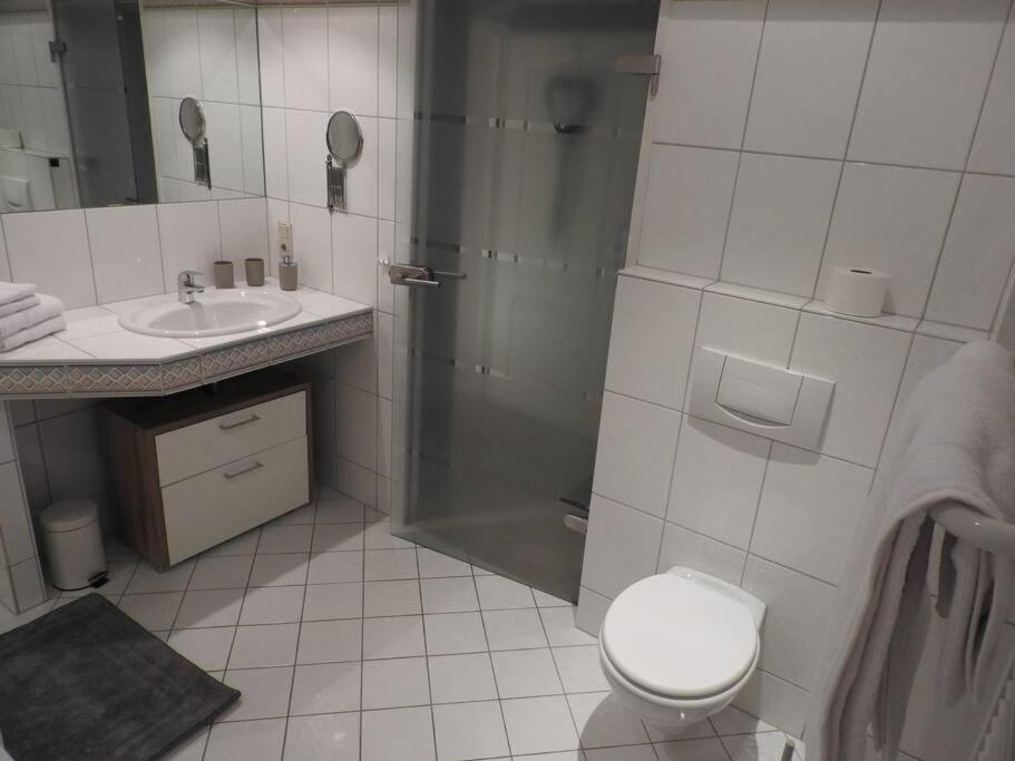 Schöne gemütliche Ferienwohnung mit Fernblick. Nalbach Exterior foto